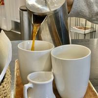 French press coffee at delisheeeYo in Hilton Head Island