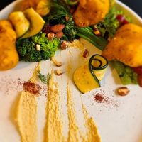 Cauliflower fritters at Studley Grounds in Kew