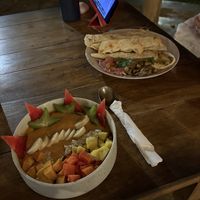Smoothie bowl and mezze platter   at THE SLOW in Mirissa