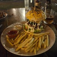 Jackfruit burger at THE SLOW in Mirissa