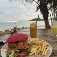 Classic burger  at THE SLOW in Mirissa