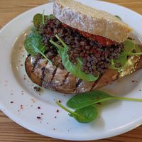 Eggplant sandwich at De Brandweerkantine in Maastricht