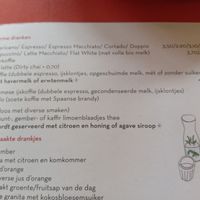 Hot drinks menu (August 2025) at De Brandweerkantine in Maastricht