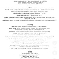 Menu at Homeground Coffee & Kitchen in Windermere