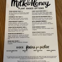 Plant based menu *full* of deliciousness !  at Milk & Honey in Nashville