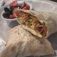 Vegan breakfast burrito  at Milk & Honey in Nashville