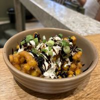 Corn tempura (truffle)  at orōro in Istanbul