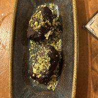 chocolate covered dates  at Ziryab in Barcelona