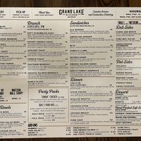 Menu   at Grand Lake Kitchen in Oakland