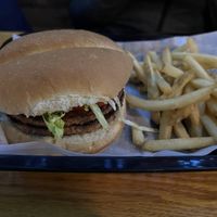 Plant based burger  at Olde Waterville Pizza Company in Waterville Valley