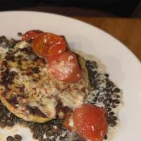 Artichoke cakes   at Three Forks Grille in Columbia Falls