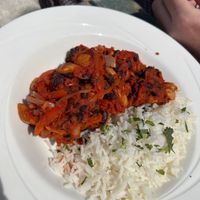 Vegan chilli with mixed beans at The Watering Hole in Perranporth