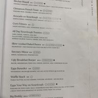 Breakfast menu   at Little Parliament in Rainbow Beach
