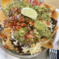 Vegan nachos  at Little Parliament in Rainbow Beach
