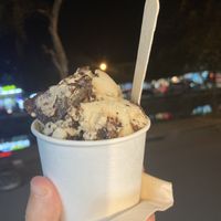 Peanut butter & mint chocolate gelato   at The Cookie Jar in Chiang Mai