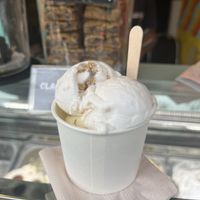 Lemon cheesecake and vanilla ice cream with cinnamon sugar    at The Cookie Jar in Chiang Mai