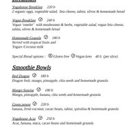 Menu 2 at Yoga House in Koh Phangan