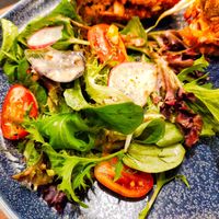 Salad, the dressing is super good at Am I Addicted in Central Singapore