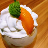 Peach Cream Sherbet at Am I Addicted in Central Singapore