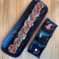 Uramakis spicy “tuna"  at TOFU Girona in Girona