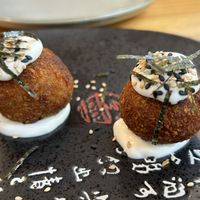 Mushroom croquettes   at TOFU Girona in Girona