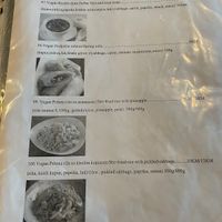 First page of vegan menu book  at Hotel Great Wall in Sarajevo