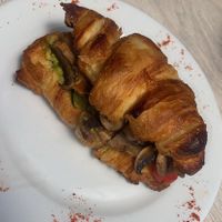 Vegan veggie croissant- softest ever 🫠  at Casa de Ciclistas in Guatape