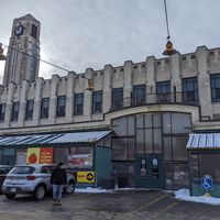 Exterior in winter at Marché Atwater in Montreal