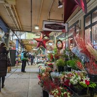 Flowers at Marché Atwater in Montreal