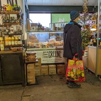 Vegan items at this vendor at Marché Atwater in Montreal