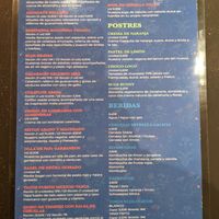 menu at Huma in Madrid
