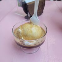 Coconut gelado affogato at JALato in Puerto Vallarta