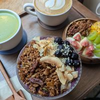 Acai Bowl (usually served with banana but I asked for without ) at Vegan Mama in Seoul