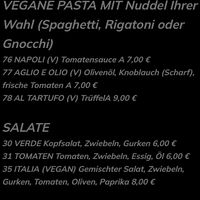 menu pasta  at Vecchio Vicolo in Frankfurt
