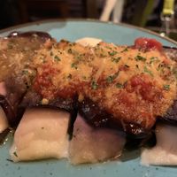 Aubergine with VG feta   at The Old Yard Tapas Bar in Darlington