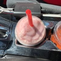 Strawberry shake at Romeo's Vegan Burgers in Charlotte