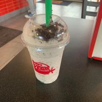 I went back y’all to see if they had Oreos for the shake this time. It wasn’t that tasty. I’ll stick to the strawberry.  at Romeo's Vegan Burgers in Charlotte