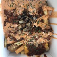 Chili cheese fries  at Romeo's Vegan Burgers in Charlotte