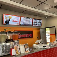 Zoom in to see the menu.  at Romeo's Vegan Burgers in Charlotte