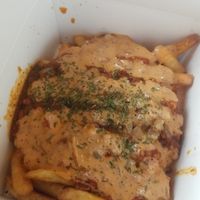 Chili cheese fries at Romeo's Vegan Burgers in Charlotte