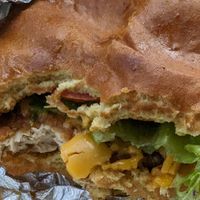 Chikn sandwich at Romeo's Vegan Burgers in Charlotte