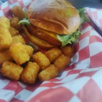 Buffalo Chicken sandwich at Romeo's Vegan Burgers in Charlotte