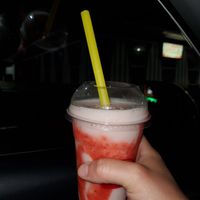 Statwberry shake at Romeo's Vegan Burgers in Charlotte