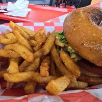"Romeo, Where Art Thou" w/fries 🍟 at Romeo's Vegan Burgers in Charlotte