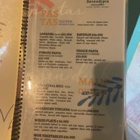 Menu  at Serendipia Encuentro in Salento