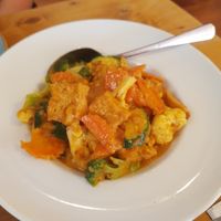 Pad puk satay with tofu at Chokdee in Motueka