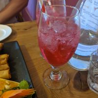 Pink lemonade at Chokdee in Motueka