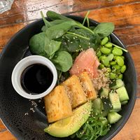 Tofu poke bowl at Myrtle and Stone in Wollombi