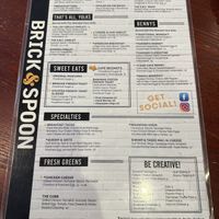 Menu 1  at Brick & Spoon in Pigeon Forge