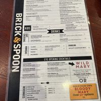 Menu 2  at Brick & Spoon in Pigeon Forge